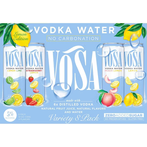 Vosa Vodka Water Variety Pack