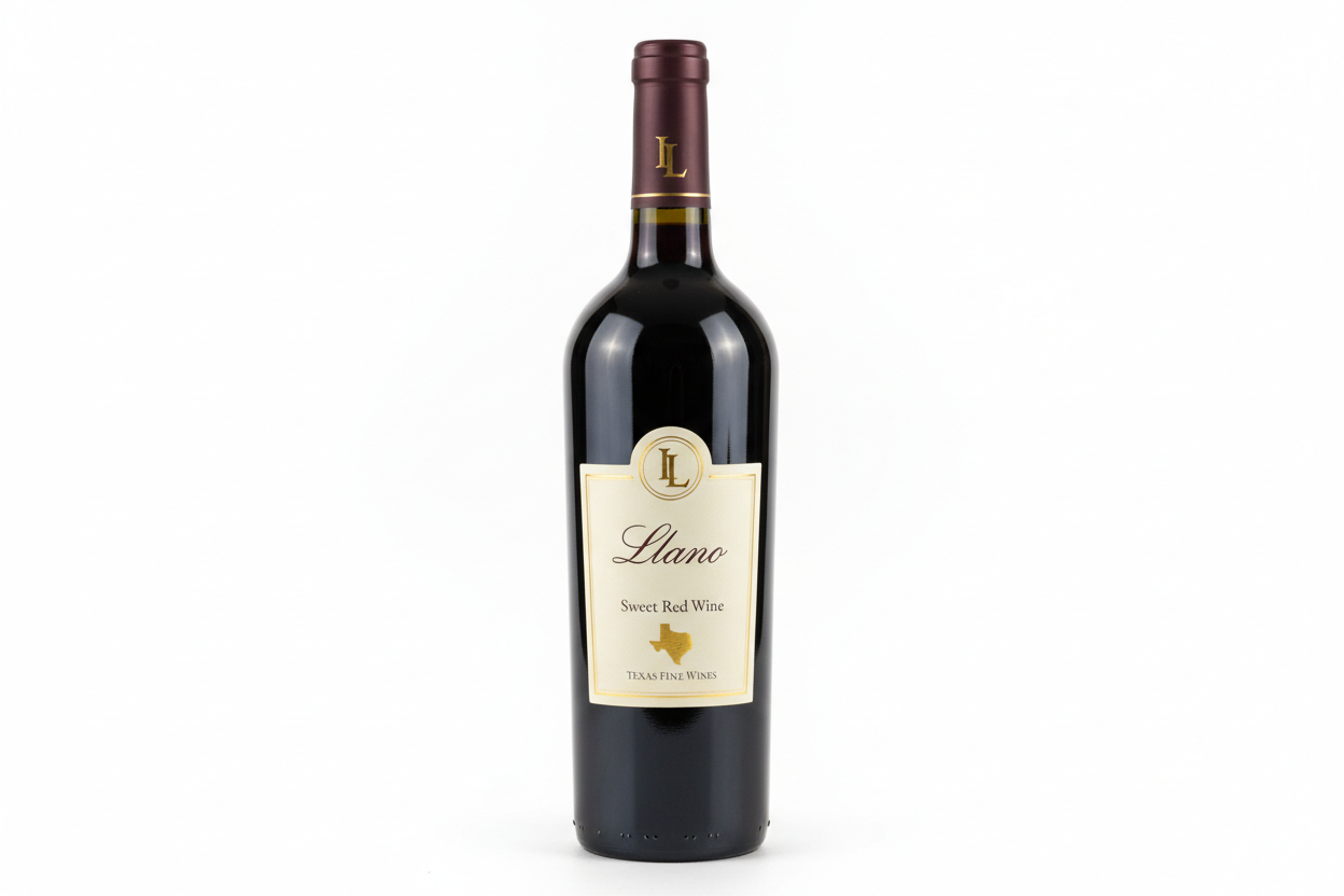 create an image of Llano Sweet Red wine