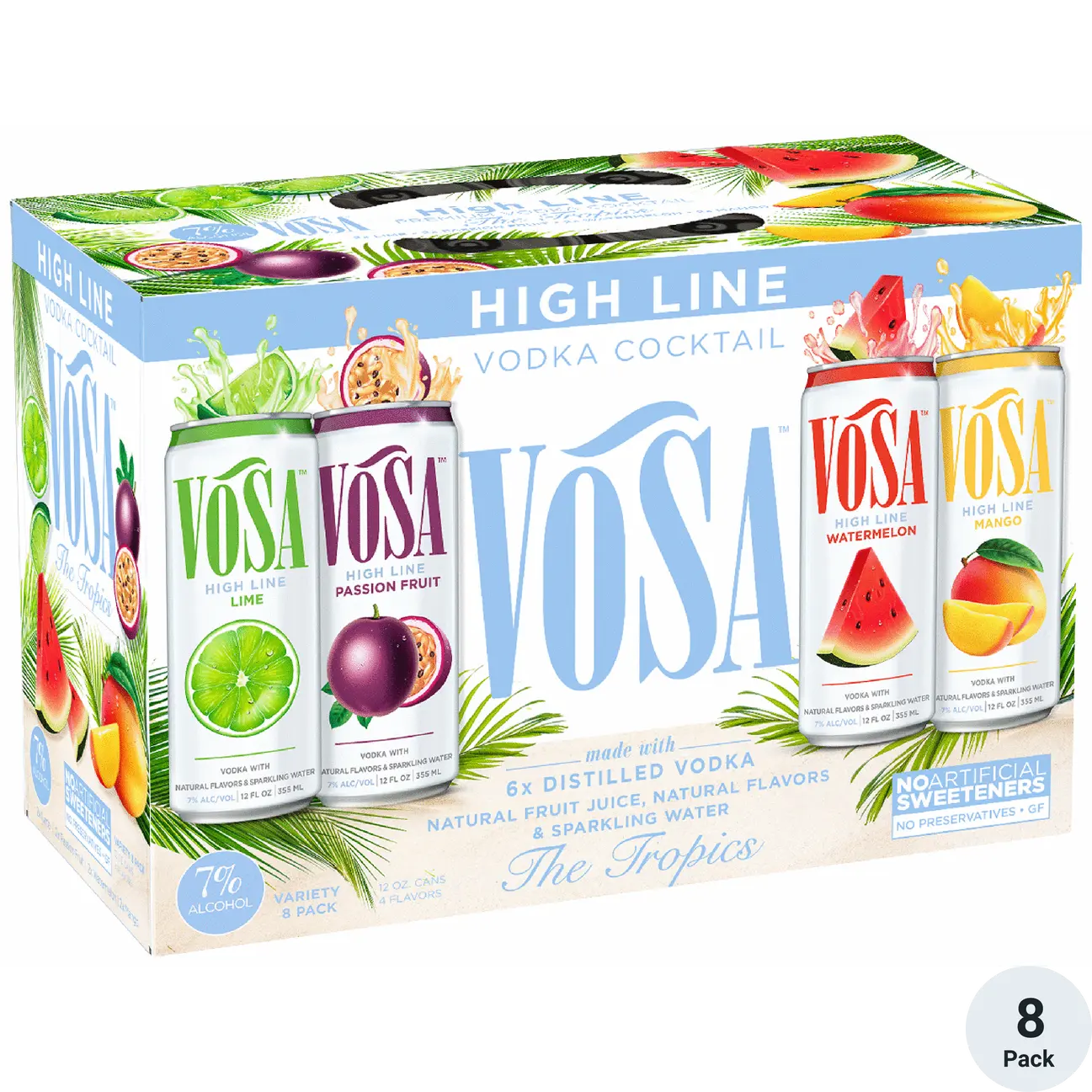 Vosa Highline Vodka Cocktail Variety 8 Pack