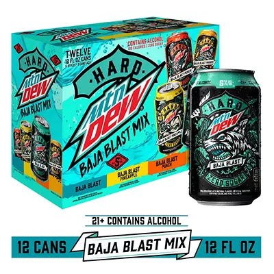 Hard Mountain Dew Seltzer Variety Pack - 12 Pack