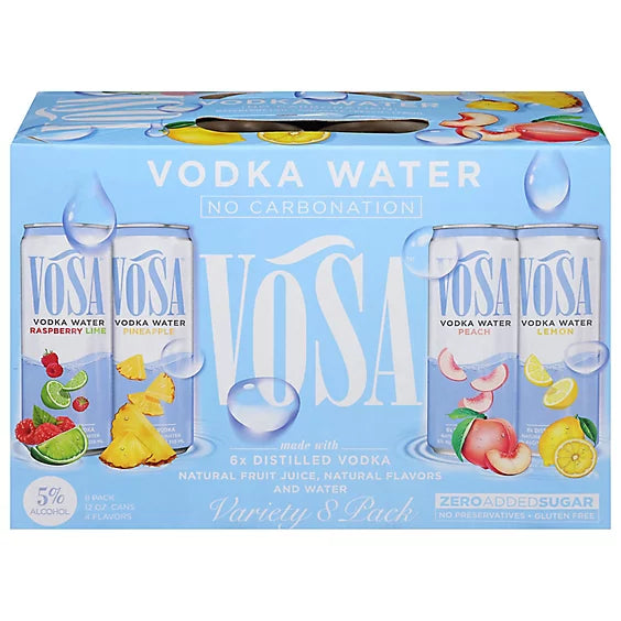 Vosa Vodka Water Variety Pack
