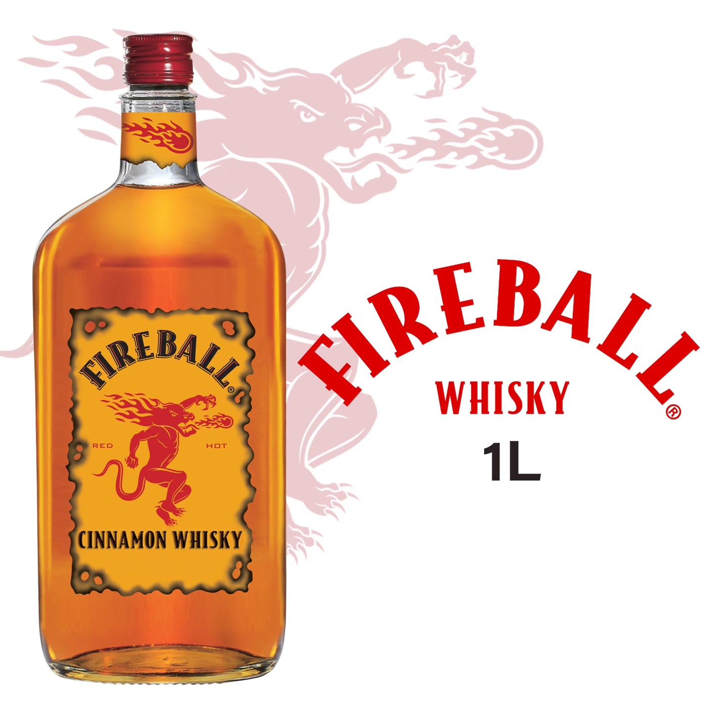 Fireball Cinnamon Whisky 66 Proof - Large Bottle