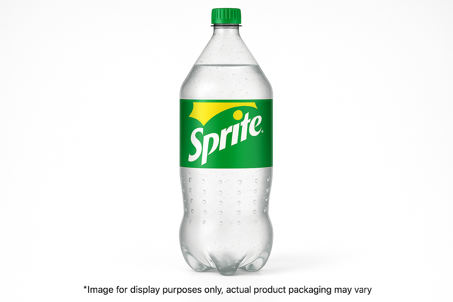 create a 2 liter bottle of sprite with *Image for display purposes only, actual product packaging may vary