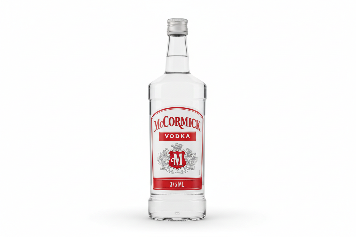 create a bottle of McCormick Vodka in a 375 ML bottle