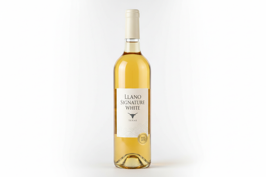 create an image of Llano Signature White wine