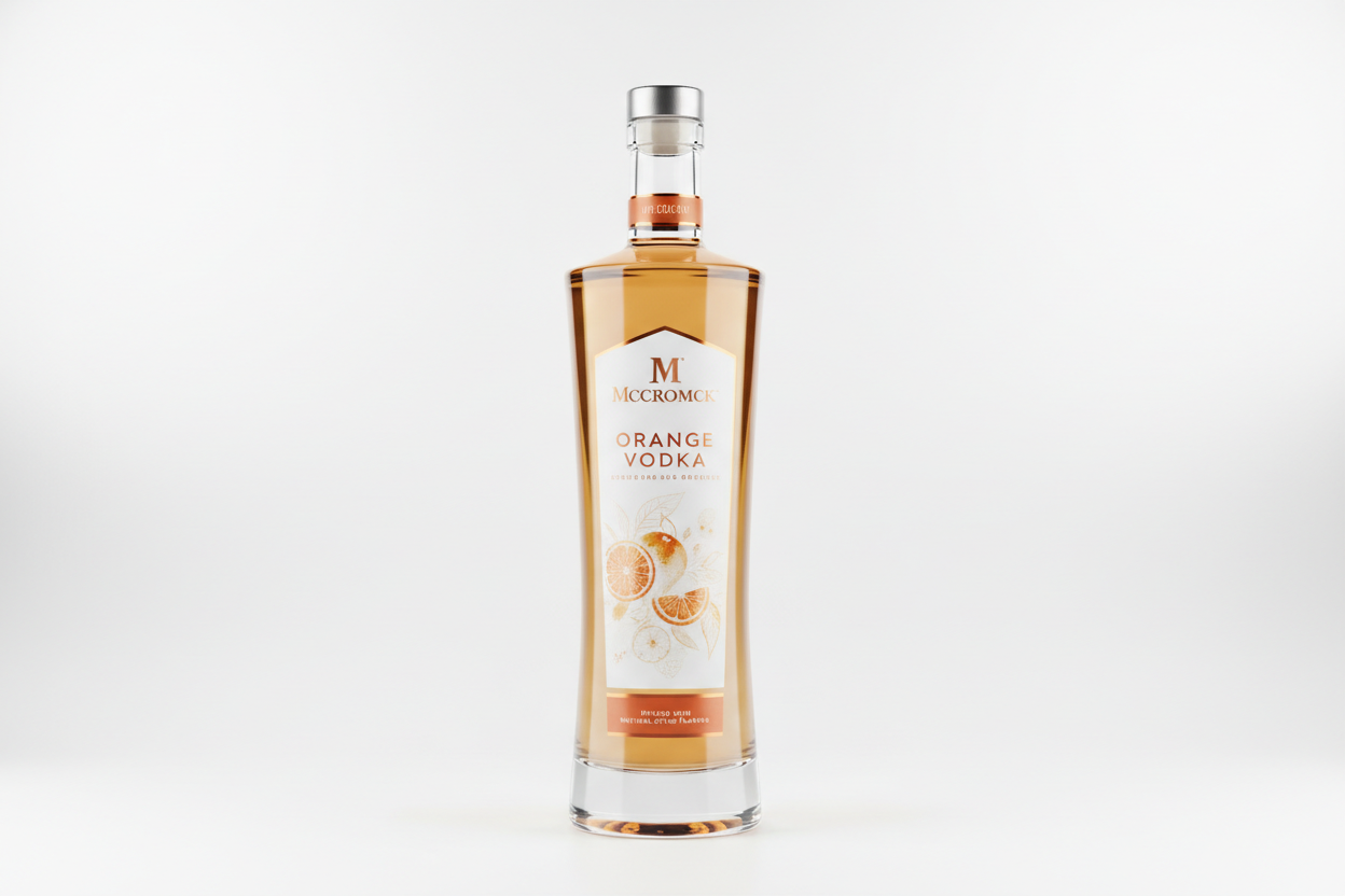 create an image of McCormick Orange Vodka