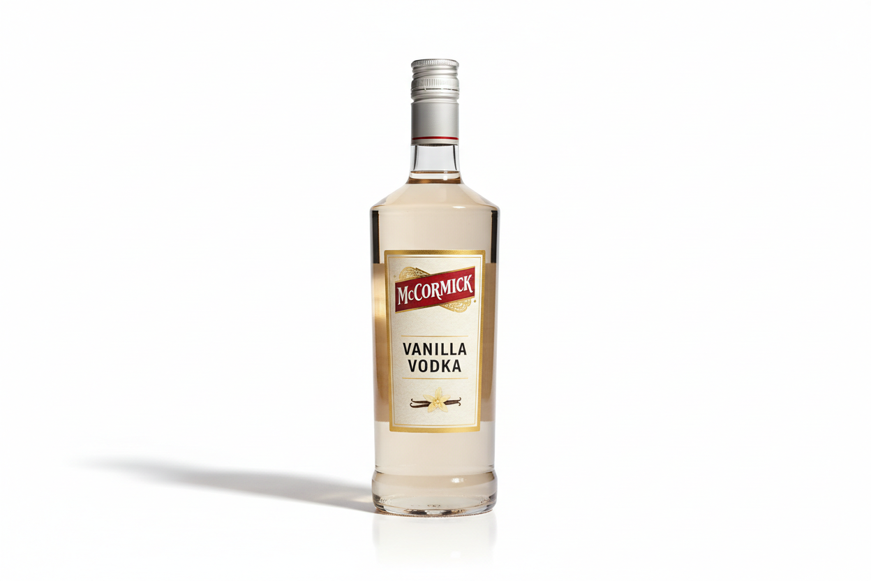 create an image of McCormick Vanilla Vodka