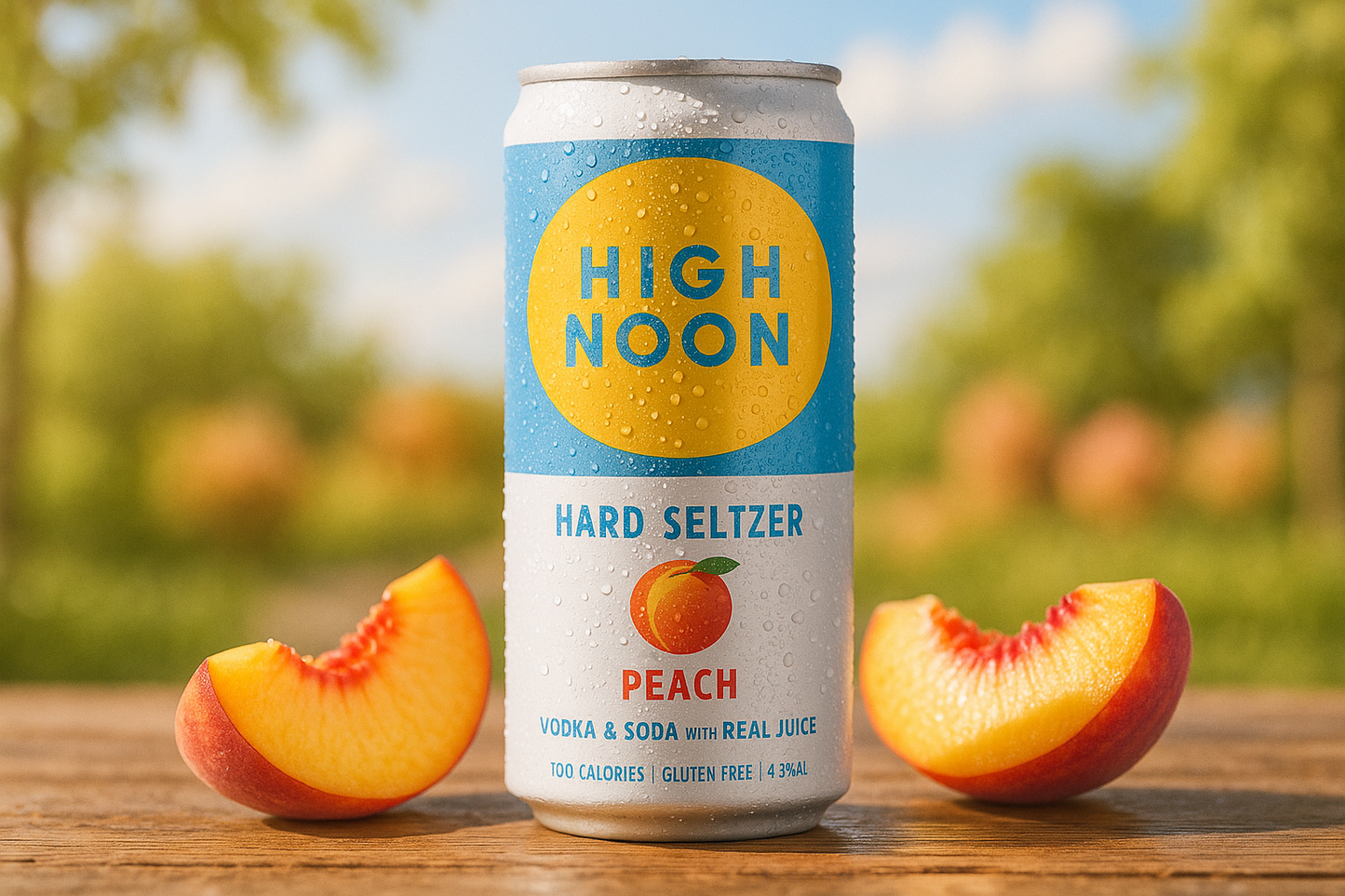 high noon peach seltzer