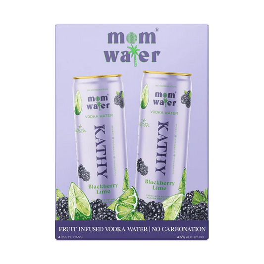 Mom Water "Kathy" Fruit Infused Vodka - Blackberry Lime 4 Pack